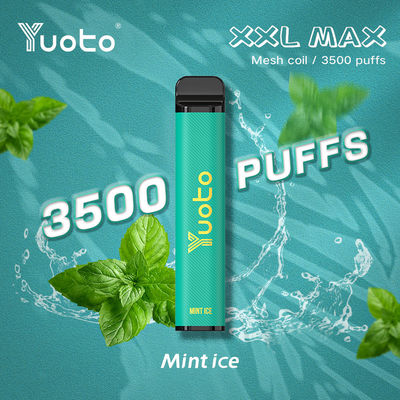 mới Yuoto XXL MAX 3500 Puffs Vape dùng một lần cuộn dây bạc hà hương vị băng bạc hà