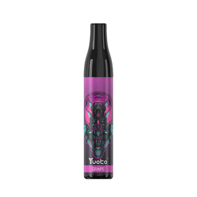 YUOTO Chai 600 Puffs Bút Vape dùng một lần Cuộn lưới băng nho 2% Nicotine TPD Châu Âu