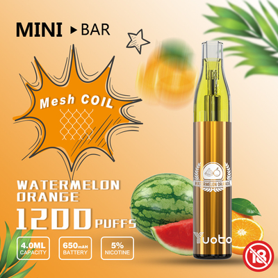 650mah 1200 Puffs Vape, 22x110mm E Vapor Cigarette không cần bảo dưỡng