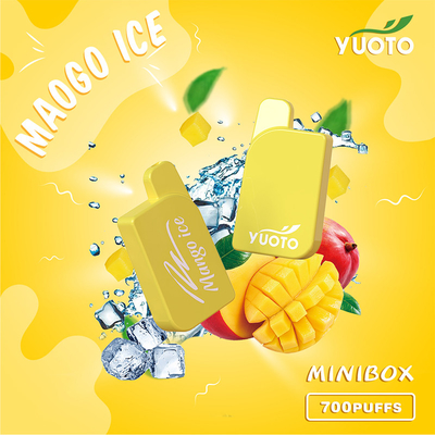 2% 5% Nicotine Yuoto Mini Box 700 Puffs Vape Dùng một lần 3.6V Đầu vào Voitage
