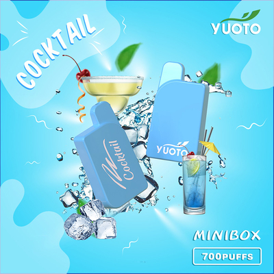 2% 5% Nicotine Yuoto Mini Box 700 Puffs Vape Dùng một lần 3.6V Đầu vào Voitage