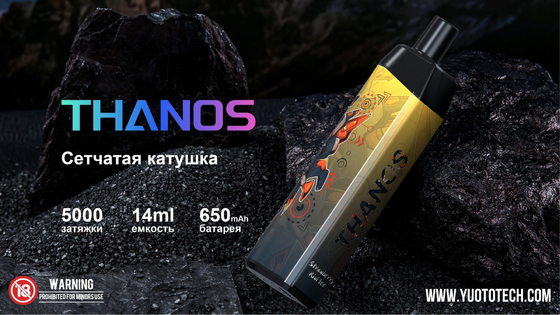 Yuoto Thanos 5000 Puffs 14ml Dung dịch chiết rót sẵn E-Juice Dung dịch một lần Dung lượng pin 650 mAh