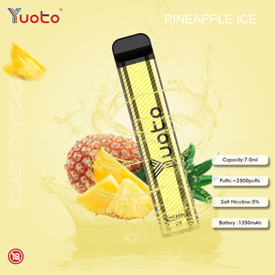 Yuoto 2500 Puffs 23 vị 7 ML Dung lượng pin 1200 mAh Mint Ice