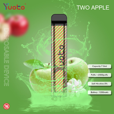Yuoto 23 hương 7.0ML 2500 Puffs Vape dùng một lần Pin 1200MAh 5% Nicotine