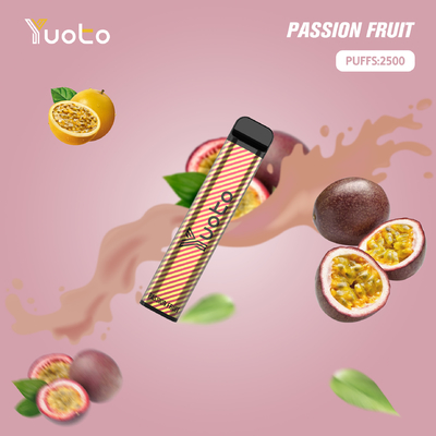 1200mAh 100% Nguyên bản Yuoto XXL 2500 Puffs Vape dùng một lần 7ml E Liquid 25 hương
