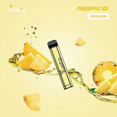 XXL 2500puffs YUOTO Vape 5% Nicotine dùng một lần với hương vị trái cây