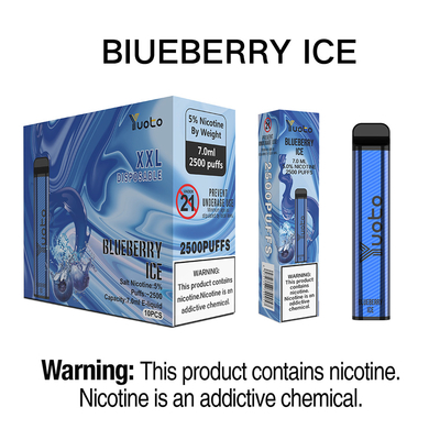yuoto xxl 2500 puff dùng một lần vape pen thương hiệu hàng đầu thuốc lá điện tử 5%NIC 7 ml chất lỏng