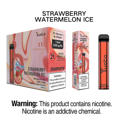 Yuoto dùng một lần E Cig XXL 2500 nhát Pop Best Pod Vape Dâu dưa hấu Ice 1200mAh 50mg