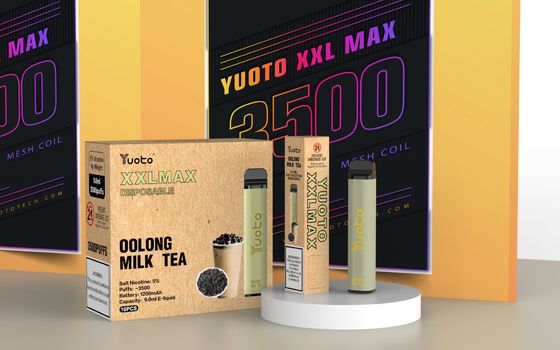 mới Yuoto XXL MAX 3500 Puffs Vape dùng một lần cuộn dây bạc hà hương vị băng bạc hà