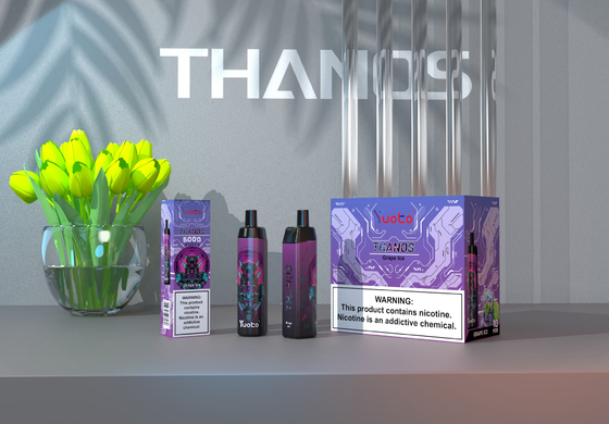 Watermelon Ice Vape dùng một lần Yuoto Thanos 5000 Puffs E Thuốc lá với cuộn lưới 14ml Pin E-Liquid 650mAh
