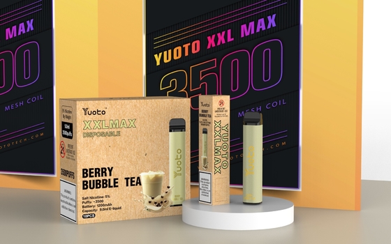 Bộ dụng cụ vape dùng một lần 3500 nhát Yuoto XXL MAX với cuộn lưới hương vị dâu tây