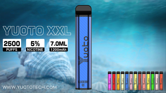 Yuoto XXL 2500 Puffs Vape Pen dùng một lần Hookah với pin 7ml E-Liquid 1200mAh trực tiếp từ nhà máy Trung Quốc