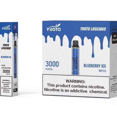 Loại Thuốc Lá Điện Tử Mới Yuoto Vape 3000 Puffs Blueberry 1350mAh Pin 8ml E Juice