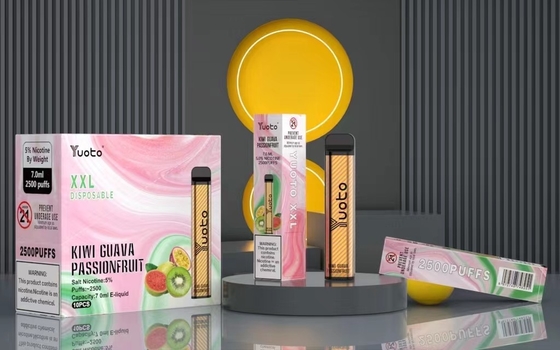 Nhà máy Trung Quốc Bán buôn Bút Vape dùng một lần với Pin 7ml E-Liquid 1200mAh Strawberry Kiwi Ice