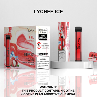 2500 Puffs Vape Pod dùng một lần Hương vị đào Yuoto XXL Cuộn dây 7ml Pin Ejuice 1200mAh từ Nhà máy Trung Quốc