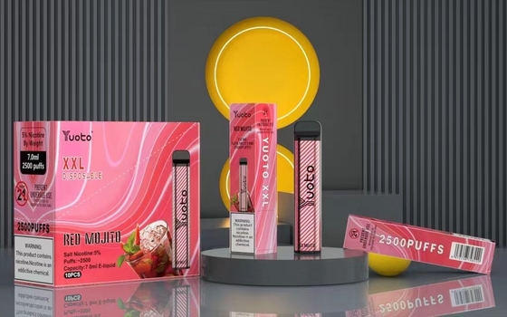 Vape Pod dùng một lần 2500 Puffs Hương vị chuối Yuoto XXL 7.0ml Ejuice 1200mAh Pin Bulking Nhà máy Trung Quốc