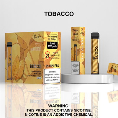 Vape Pod dùng một lần 2500 Puffs Hương vị chuối Yuoto XXL 7.0ml Ejuice 1200mAh Pin Bulking Nhà máy Trung Quốc