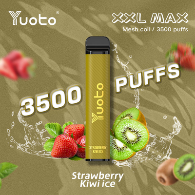 Nhà máy Bán buôn Bút Vape dùng một lần Yuoto XXL Max 3500 Puffs Lưới cuộn 9ml Pin E-Liquid 1200mAh