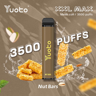 Nhà máy Bán buôn Bút Vape dùng một lần Yuoto XXL Max 3500 Puffs Lưới cuộn 9ml Pin E-Liquid 1200mAh
