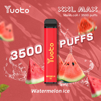 Bán buôn bút Pod dùng một lần với cuộn lưới Ss304 Vape Stick dùng một lần 9ml Pin E-Liquid 650mAh Ice dưa hấu