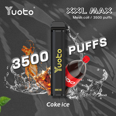 Bán buôn MSDS 3500puffs Bút Vape dùng một lần 2022 Thiết kế mới Cuộn dây lưới Vaporizer dùng một lần 14ml E-Liquid Coke Ice