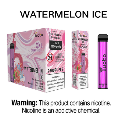 Yuoto Orignal XXL Vape dùng một lần Pod 2500 Puffs Dưa hấu Ice 5% Nic Pin 1200mAh