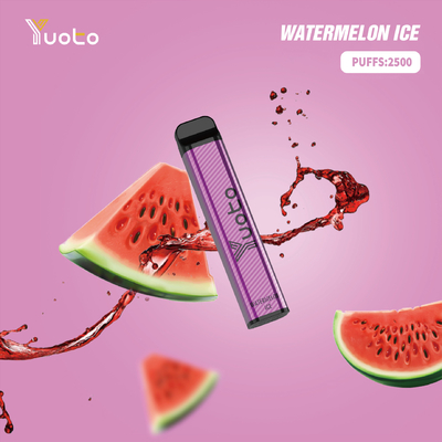 Yuoto Orignal XXL Vape dùng một lần Pod 2500 Puffs Dưa hấu Ice 5% Nic Pin 1200mAh