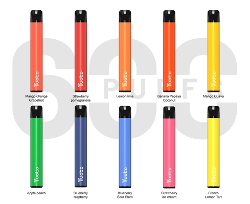 TPD Yuoto Plus 600puffs, Blueberry Ice 2ml 2% nicotine Vape Pen Device nhà máy giá bán buôn hương vị trái cây