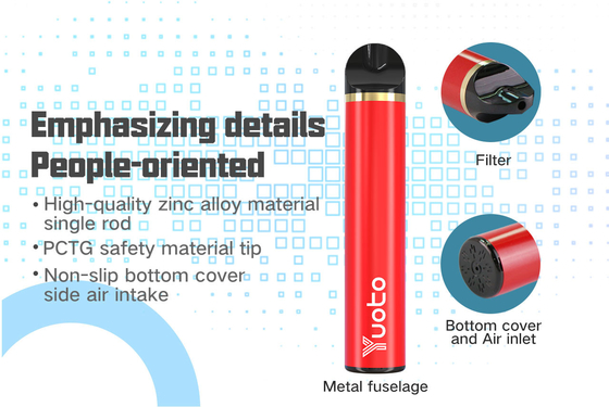 100% Original 1500 Puffs Thuốc lá điện tử Yuoto 900mAh 5ml Dùng một lần Pre-Filledfactory Bán buôn E Cig Vaporizer 2