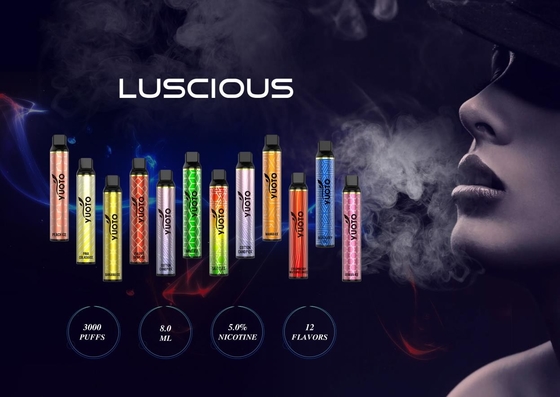 Yuoto Luscious 3000 Puffs tùy chỉnh Thuốc lá điện tử dùng một lần Thâm Quyến 8ml E Dung tích chất lỏng