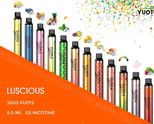 Bán hàng hấp dẫn Bán buôn Vape Pen Pod Starter Kit Yuoto Luscious 3000 Puffs Dùng một lần E Vape Thuốc lá điện tử Vape Pod