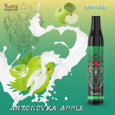 e cig Pods dùng một lần nicotin thấp 20mg Yuoto Chai 600 Puffs Antonovka Apple 2ml