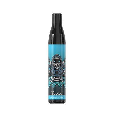 Yuoto Vaporizer dùng một lần 20mg Nicotine Vapes Chai 600 Puffs Mouse Chef Cuộn lưới 2ml
