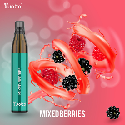 Yuoto Bottlemax Bút Vape dùng một lần Số lượng lớn 600 Puffs Hỗn hợp Berries Thấp Nicotine 2% TPD