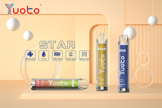 16 màu Yuoto Vape Star 1000mAh 3.2V Pin Thuốc lá điện tử