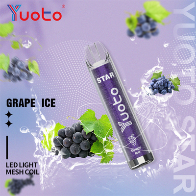 1,2ohm Dùng một lần 3000 Puffs Yuoto Vape Star với 16 màu