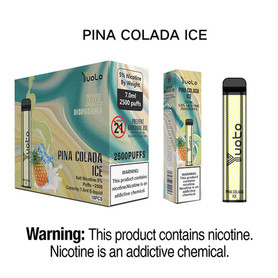 1200mAh Capacity Battery 2500 Puffs Vaping Device Cho thị trường OEM / ODM