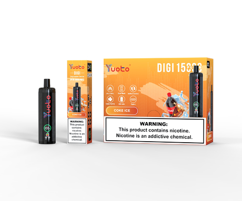 Yuoto DIGI 15000 có thể sạc lại Puffs Double Mesh Coil Vape 22 hương vị