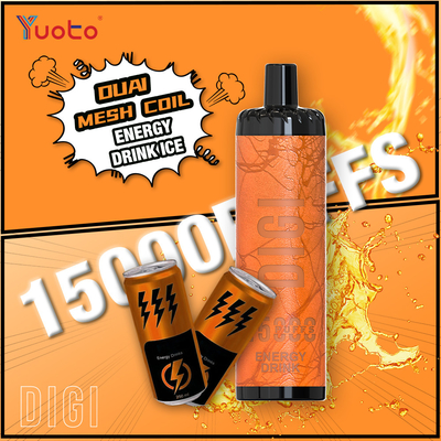 YUOTO Nhà sản xuất DIGI 15000 Puffs Daul Mesh Coil Vape Lưu lượng không khí điều chỉnh MTL và DTL