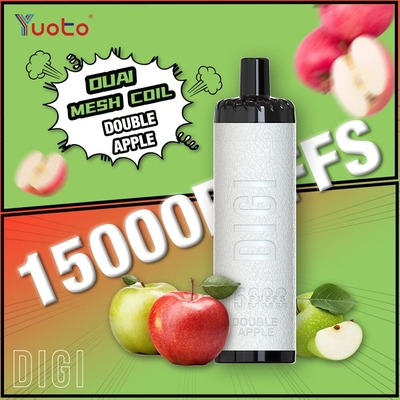 Dòng không khí có thể điều chỉnh YUOTO 15000 Puffs Vape dùng một lần với cuộn dây DualMesh 850mAh Pin 23 hương vị