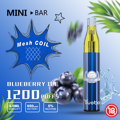 4ml E Liquid 1200 Puffs Vape mesh coil 16 hương vị với 5% Nicotine