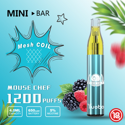Thanh Puff Bar 1200 màu cam dùng một lần với ống ngậm thoải mái