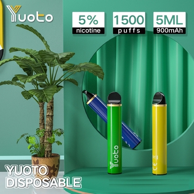 Thương hiệu Yuoto -1500puffs tùy chỉnh dùng một lần vapes 23 hương 900mAh Máy xông hơi điện tử 5,0ml thanh phun vape dùng một lần