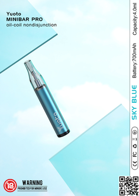 Yuoto Brand Mini Bar Vape 5 Màu trong suốt Bình dầu