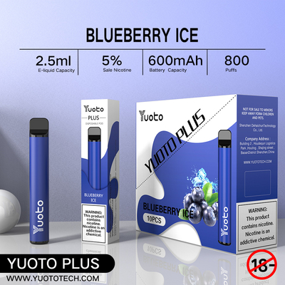 7W-12W E Cig Vape dùng một lần 100% Yuoto Plus 800 ban đầu 3.5V
