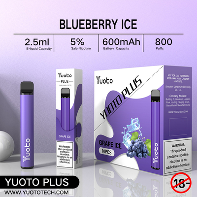 Thuốc lá Yuoto Plus 800 Puffs E 32g 11 Vị hỗn hợp Vị việt quất Vị dâu
