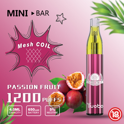 4ml E Liquid 1200 Puffs Vape mesh coil 16 hương vị với 5% Nicotine