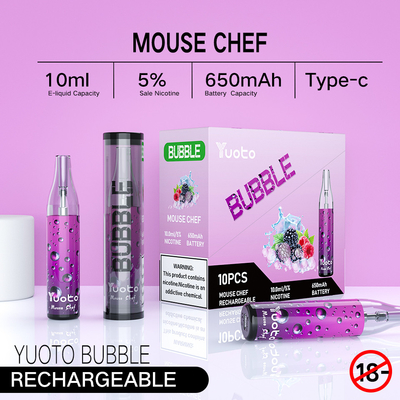 Yuoto bubble 4000puffs 650 mah 10ml mesh coil dùng một lần có thể sạc lại vape non disjunction pina colada ecig steam