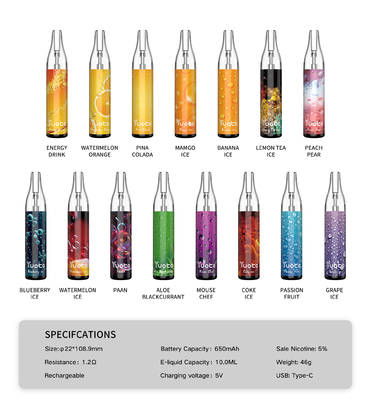 Yuoto bubble 4000puffs 650 mah 10ml mesh coil dùng một lần có thể sạc lại vape non disjunction pina colada ecig steam