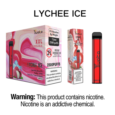 Yuoto xxl 2500puffs 1200 mah 7ml eliquid hình vuông yuoto vape dùng một lần yuotovape nhà máy sản xuất vape pod ban đầu tại Trung Quốc